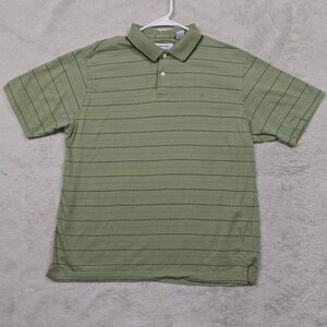 VTG Pierre Cardin Polo Shirt Men's XL Striped Green Retro Embroidered Logo